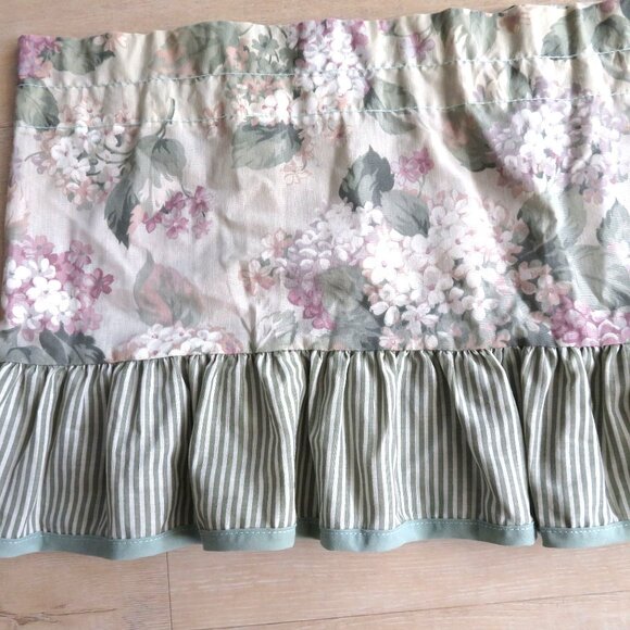 Vintage 90s Martha Stewart Floral Valance Strip Ruffle 14 x 58 Cottage Shabby - Picture 6 of 9